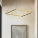Piazza LED 31.5 inch Brushed Gold Pendant Ceiling Light