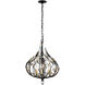 Bask 3 Light 18 inch Matte Black Pendant Ceiling Light