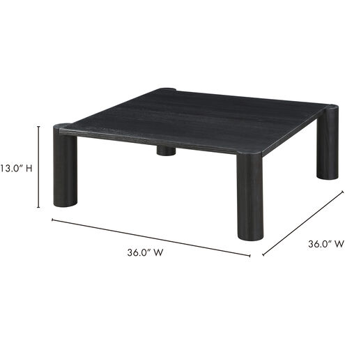 Post 36 X 36 inch Black Oak Coffee Table