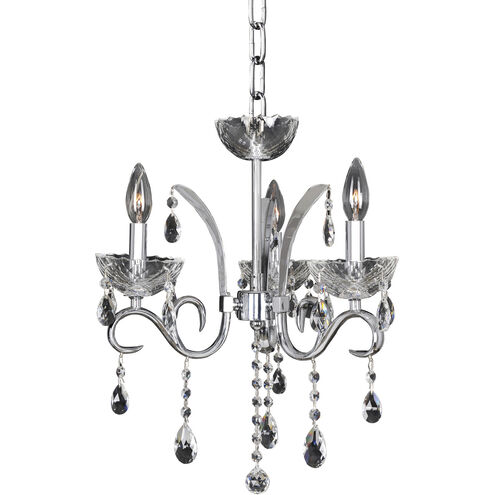 Catalani 3 Light 16 inch Chrome Chandelier Ceiling Light 