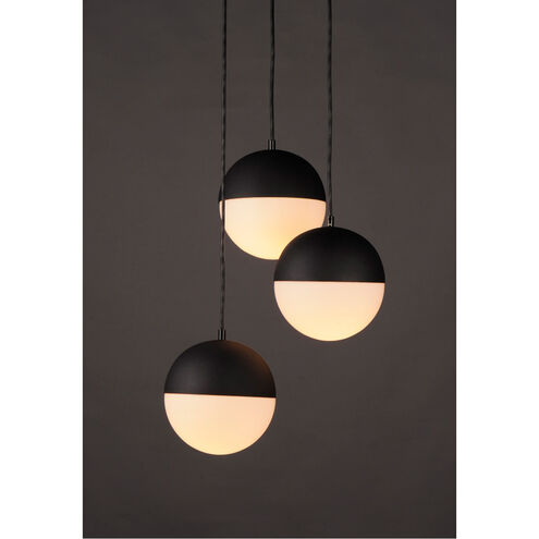 Half Moon LED 11.75 inch Black Single Pendant Ceiling Light