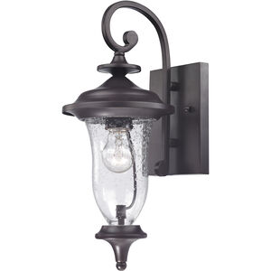 Trinity 1 Light 16 inch Oil Rubbed Bronze Outdoor Sconce, Small