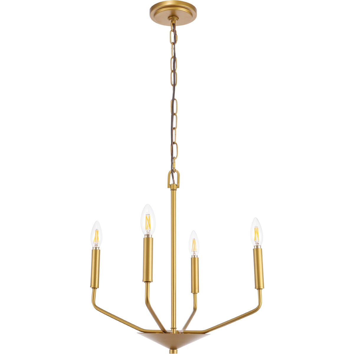 Enzo 4 Light 18 inch Brass Pendant Ceiling Light