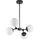 Haas 4 Light 16.5 inch Matte Black Chandelier Ceiling Light, Design Series