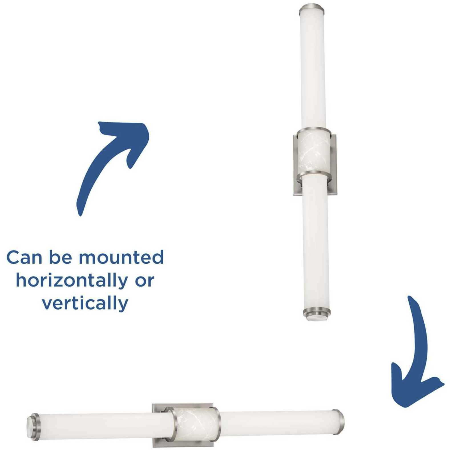 Phase 1.2 LED LED 36 inch Brushed Nickel Linear Bath Bar Wall Light, Progress LED