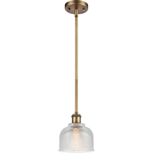 Ballston Dayton 1 Light 6 inch Brushed Brass Pendant Ceiling Light in Clear Glass, Ballston
