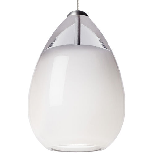 Sean Lavin Alina 1 Light 12 Satin Nickel Low-Voltage Pendant Ceiling Light in Halogen, MonoRail, White Glass