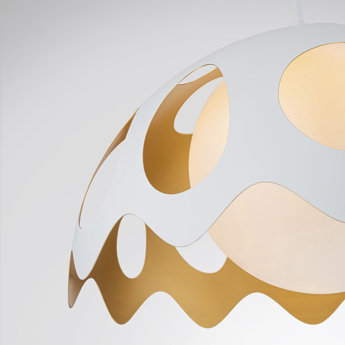 Pebbles 1 Light 15 inch White Pendant Ceiling Light