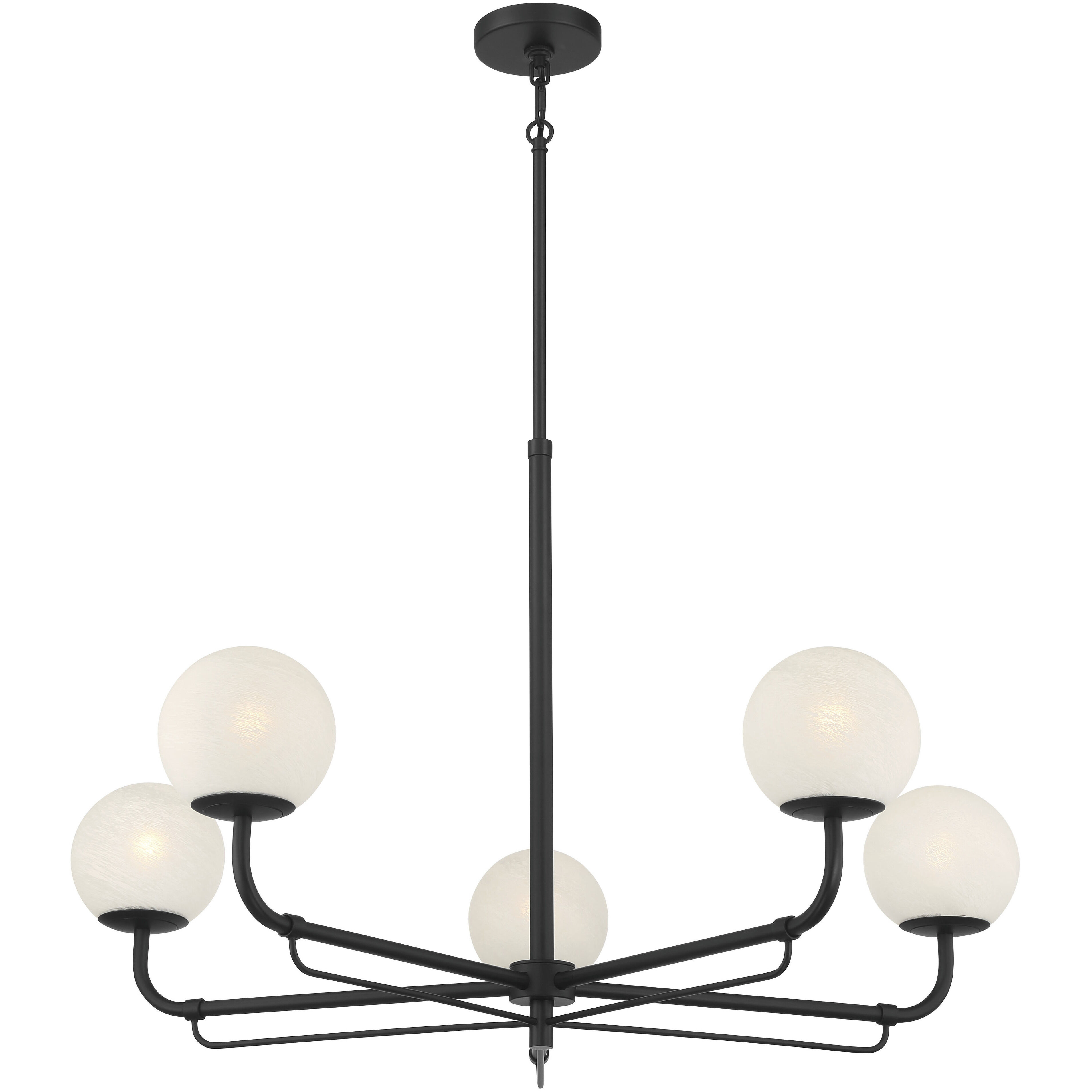 Whitehall 5 Light 38 inch Dark Matte Black Chandelier Ceiling Light
