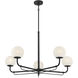 Whitehall 5 Light 38 inch Dark Matte Black Chandelier Ceiling Light