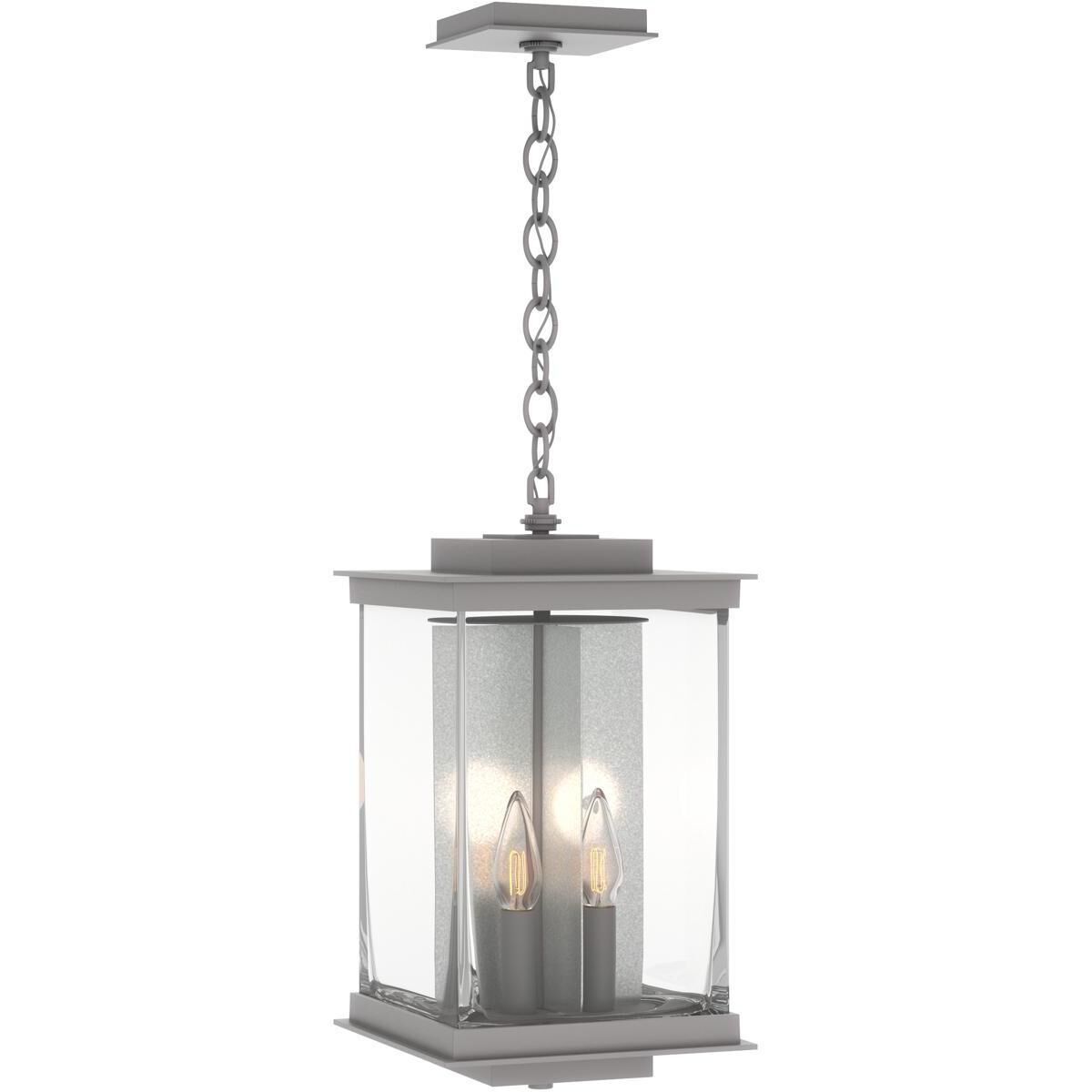 Kingston 4 Light 9.6 inch Coastal Burnished Steel and Trans Vintage Platinum Outdoor Lantern in Coastal Burnished Steel/Translucent Vintage Platin, Large