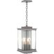 Kingston 4 Light 9.6 inch Coastal Burnished Steel and Trans Vintage Platinum Outdoor Lantern in Coastal Burnished Steel/Translucent Vintage Platin, Large