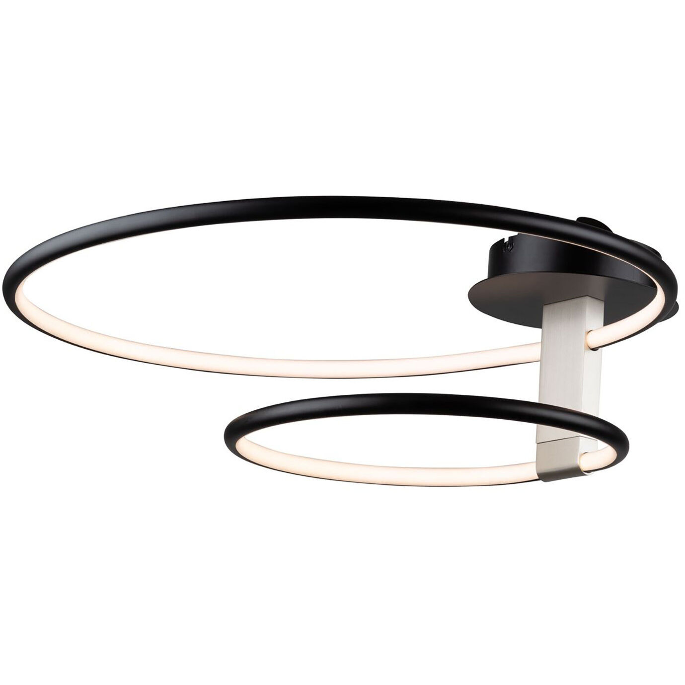 Halo LED 31 inch Black Semi-Flush Mount Ceiling Light
