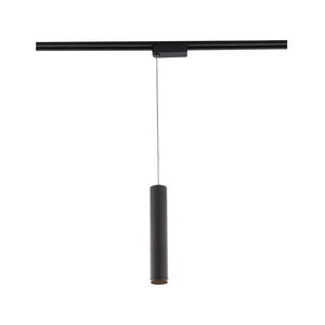 Silo Pendants 1 Light 120 Black/Black Track Head Ceiling Light in 3500K, H Track
