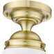 Vaughn 1 Light 10.5 inch Luxe Gold Flush Mount Ceiling Light