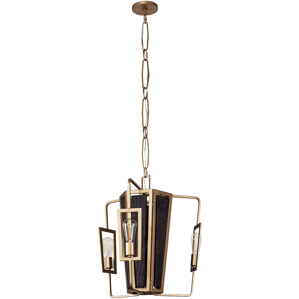 Madeira LED 22 inch Rustic Gold Chandelier Ceiling Light in 3