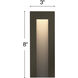 Taper 12v 1.20 watt Bronze Landscape Deck Sconce, Vertical