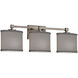Textile LED 24.5 inch Brushed Nickel Bath Bar Wall Light, Oval