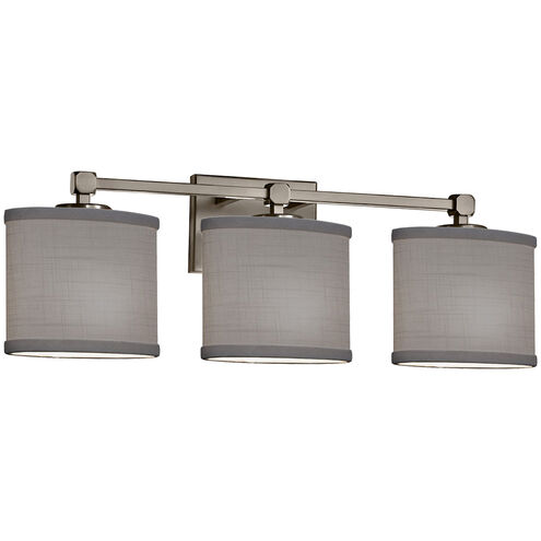 Textile LED 24.5 inch Brushed Nickel Bath Bar Wall Light, Oval
