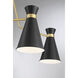 Lamar 5 Light 30 inch Matte Black with Warm Brass Chandelier Ceiling Light