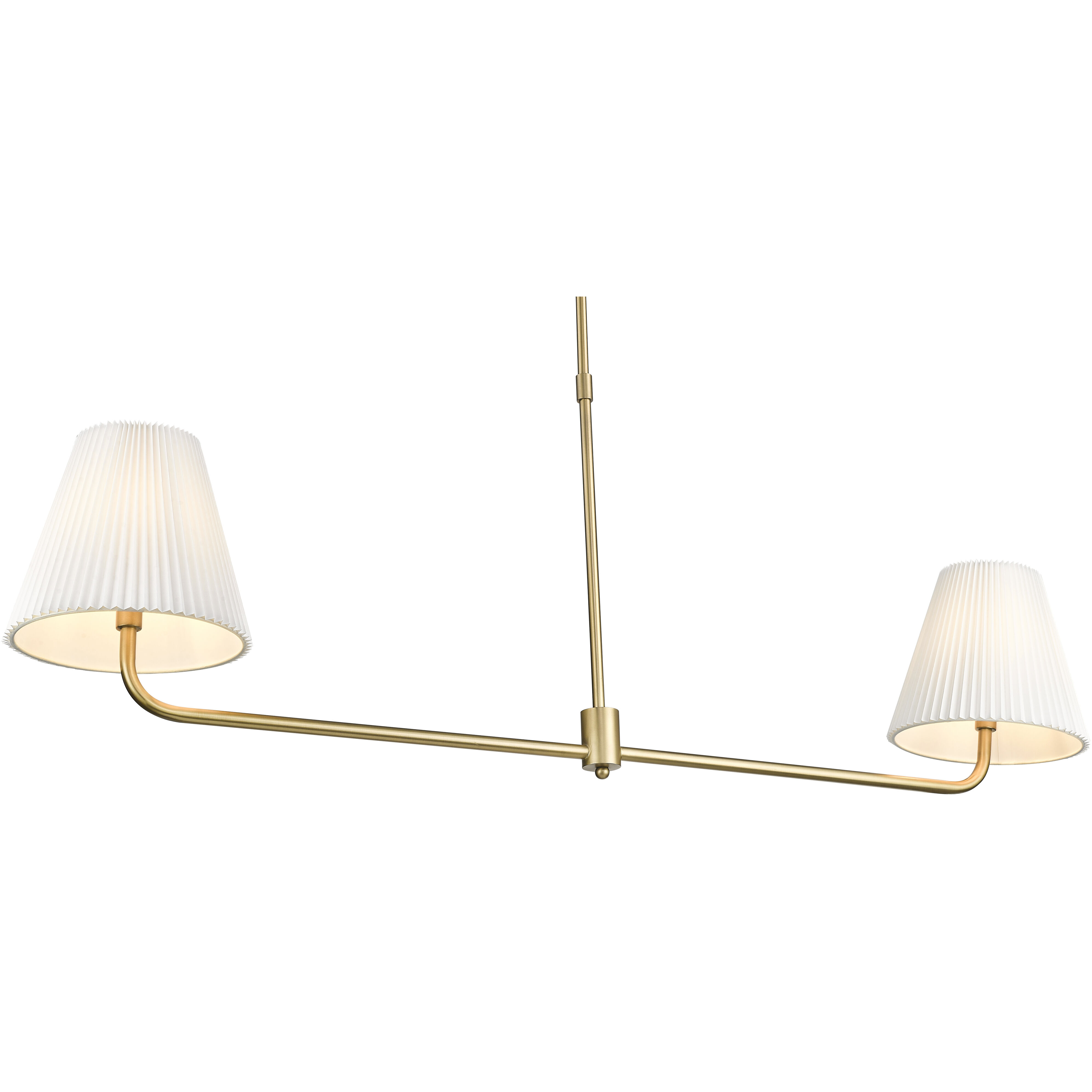 Ami 2 Light 48 inch Vintage Brass Linear Chandelier Ceiling Light