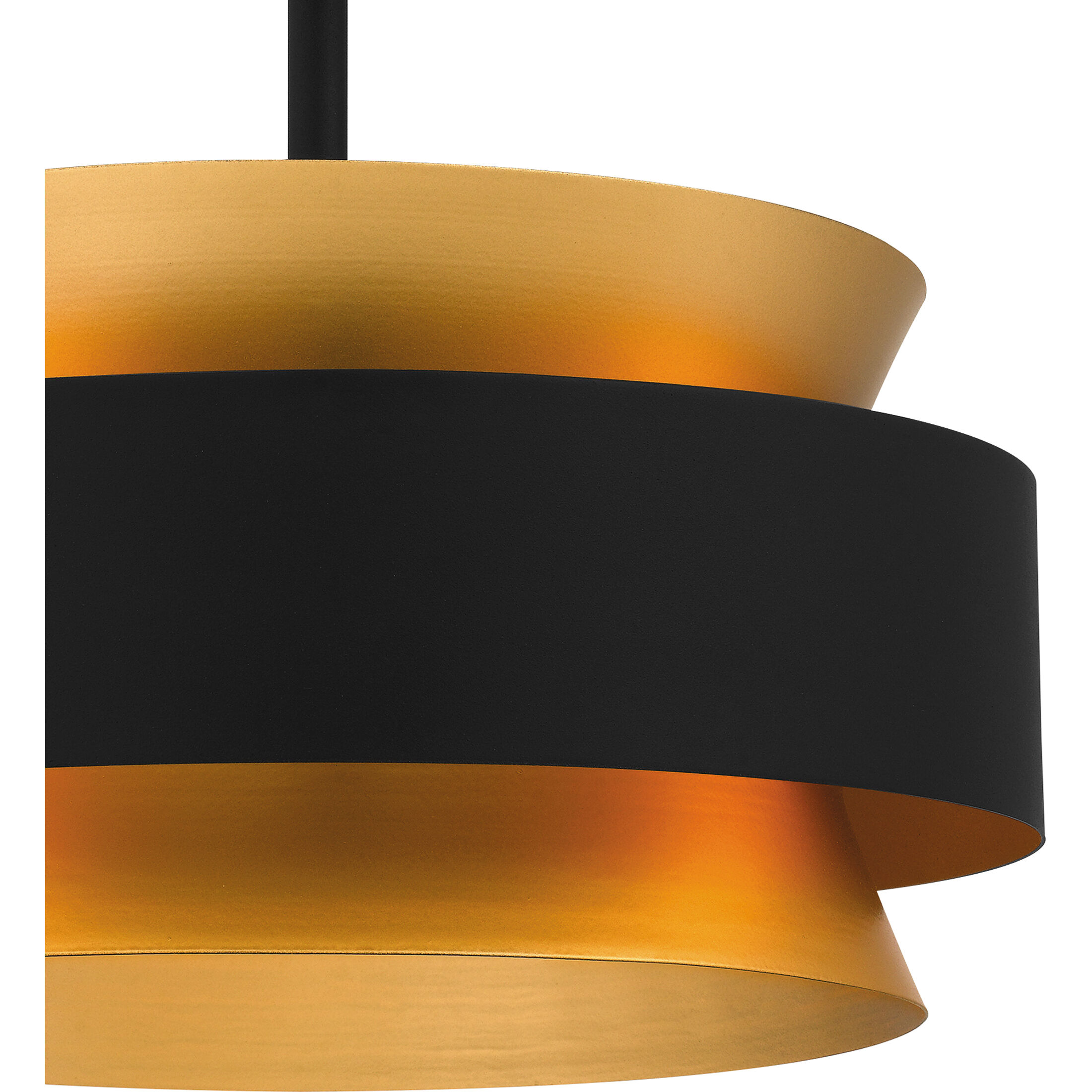 Hagley 3 Light 15 inch Earth Black Semi-Flush Mount Ceiling Light