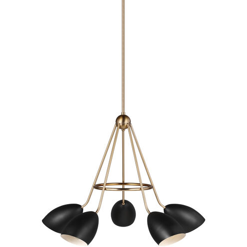 AERIN Summer 5 Light 30 inch Midnight Black Chandelier Ceiling Light