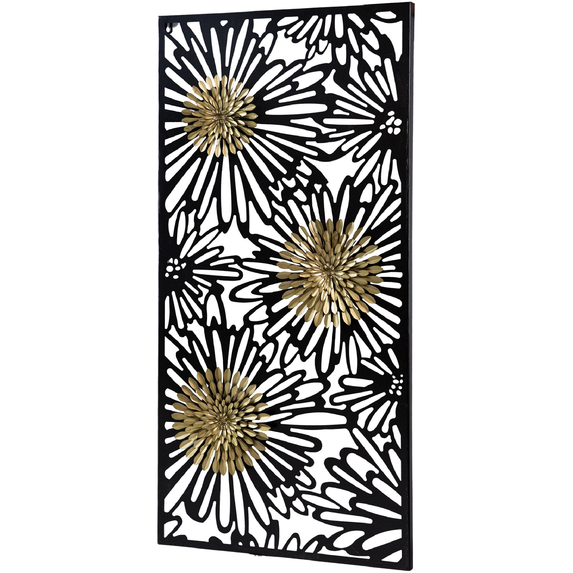 Floral Black/Gold Wall Décor, Floral