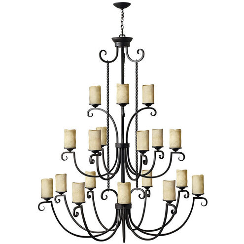 Casa 18 Light 56 inch Olde Black Indoor Chandelier Ceiling Light