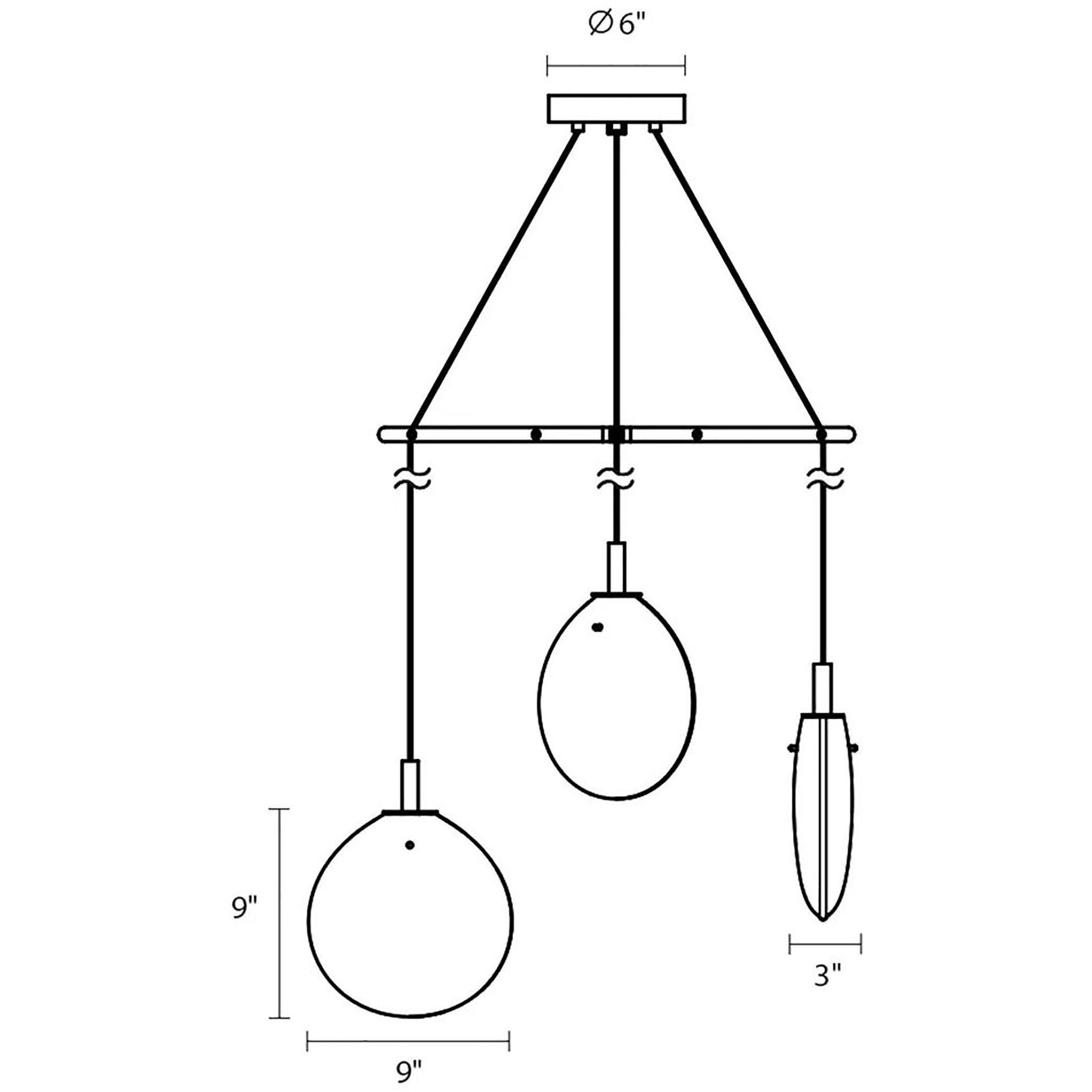 Cantina LED 30 inch Satin Black Pendant Ceiling Light in Small, Smoke Glass