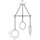Cantina LED 30 inch Satin Black Pendant Ceiling Light in Smoke Fade Glass