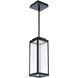 Amherst 1 Light 6 inch Black Outdoor Pendant, dweLED