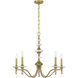 Champlain 5 Light 28 inch Warm Brass Chandelier Ceiling Light