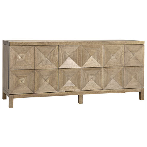 Quadrant 76 X 23 inch Washed Walnut Sideboard, 3 Door