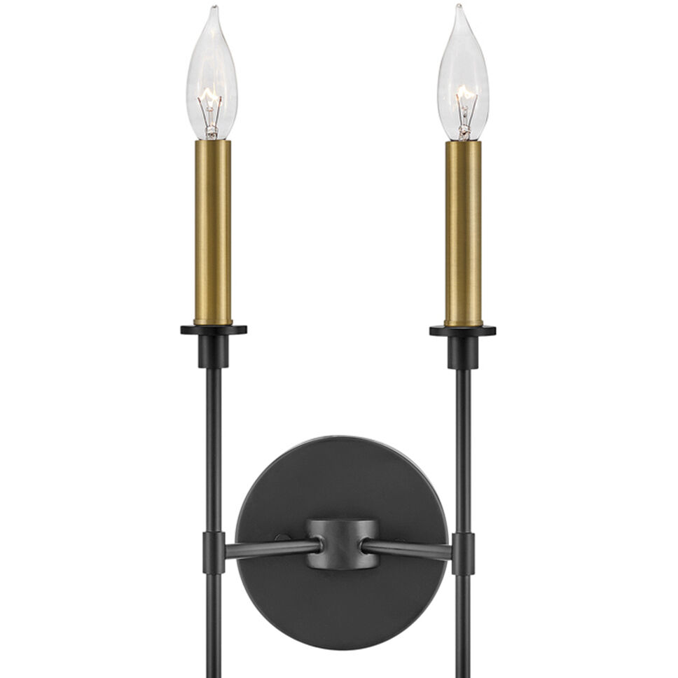 Hux LED 7.5 inch Black Sconce Wall Light