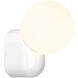 Lyra 1 Light 6.3 inch Gloss Glaze White Bathroom Wall Light