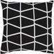 Somerset 22 X 22 inch Black and White Throw Pillow