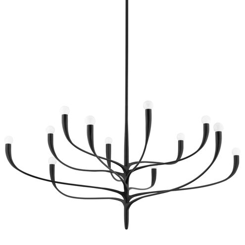 Labra 12 Light 52.25 inch Aged Iron Chandelier Ceiling Light