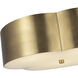 Alora Mood Adella 3 Light 14.13 inch Brushed Gold Flush Mount Ceiling Light