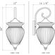 Davina Outdoor Wall Light in Black, G9