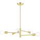 Bannister 5 Light 24 inch Satin Brass Chandelier Ceiling Light