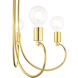 Bari 5 Light 25 inch Polished Brass Chandelier Ceiling Light