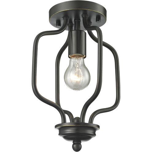Cardinal 1 Light 8 inch Olde Bronze Flush Mount Ceiling Light