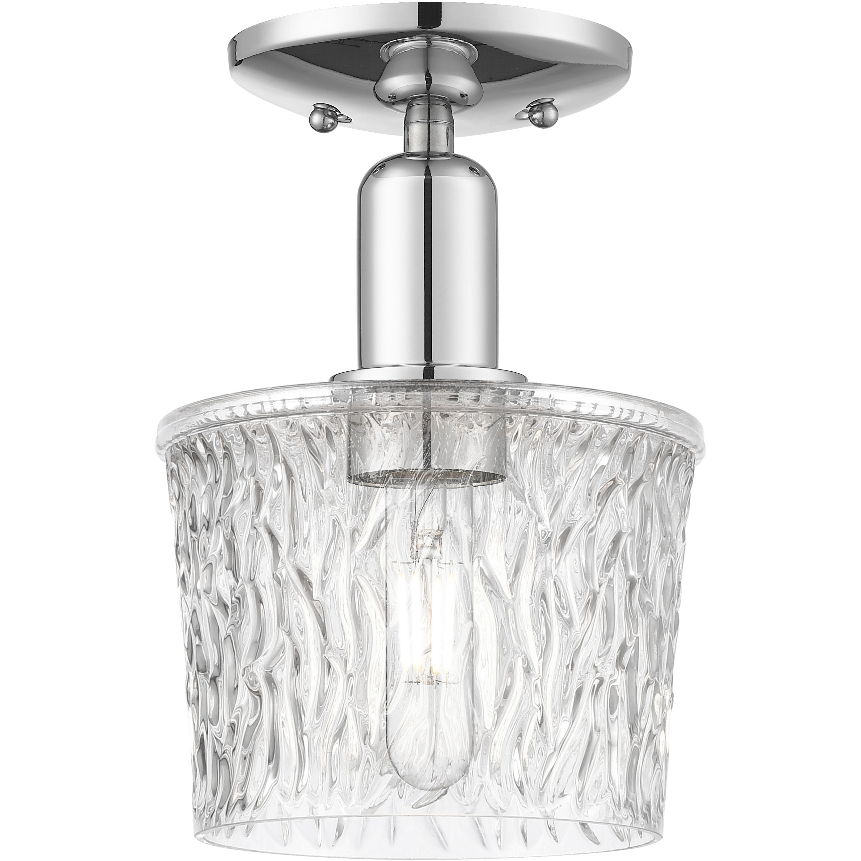 Arcadia Niagara 1 Light 6.5 inch Polished Chrome Semi-Flush Mount Ceiling Light