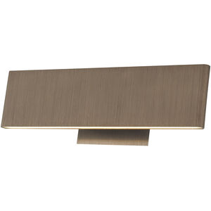 Slim LED 12 inch Brushed Bronze Bath Vanity Light Wall Light