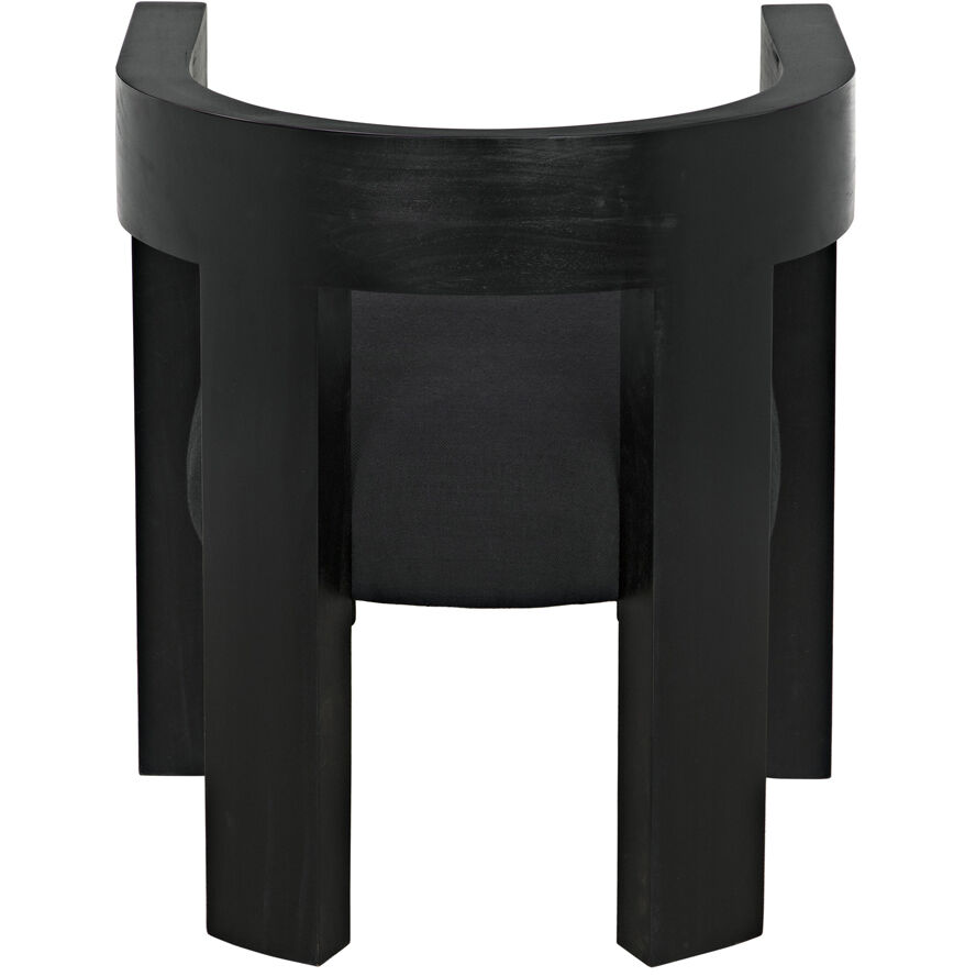 Eros Hand Rubbed Black Dining Chair