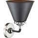 Nouveau Appalachian 1 Light 8 inch Black Polished Nickel Sconce Wall Light in Matte Black, Nouveau