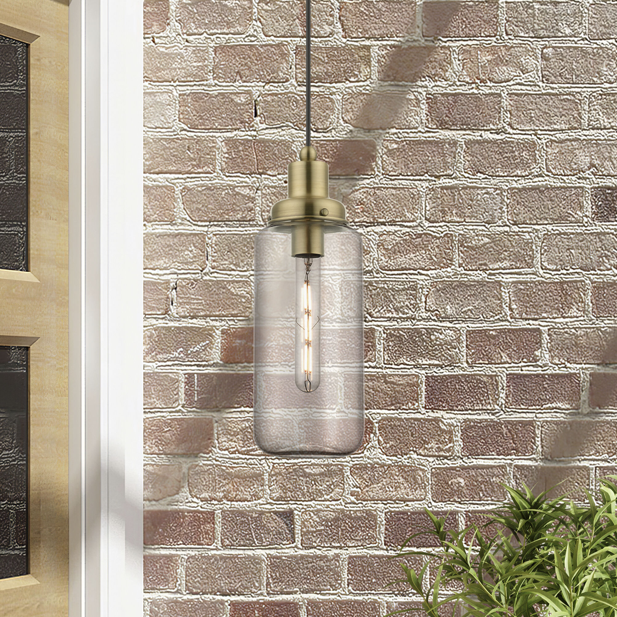 Oakhurst 1 Light 5 inch Antique Brass Mini Pendant Ceiling Light