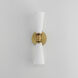 Krevat 2 Light 5 inch Black and Natural Aged Brass Wall Sconce Wall Light