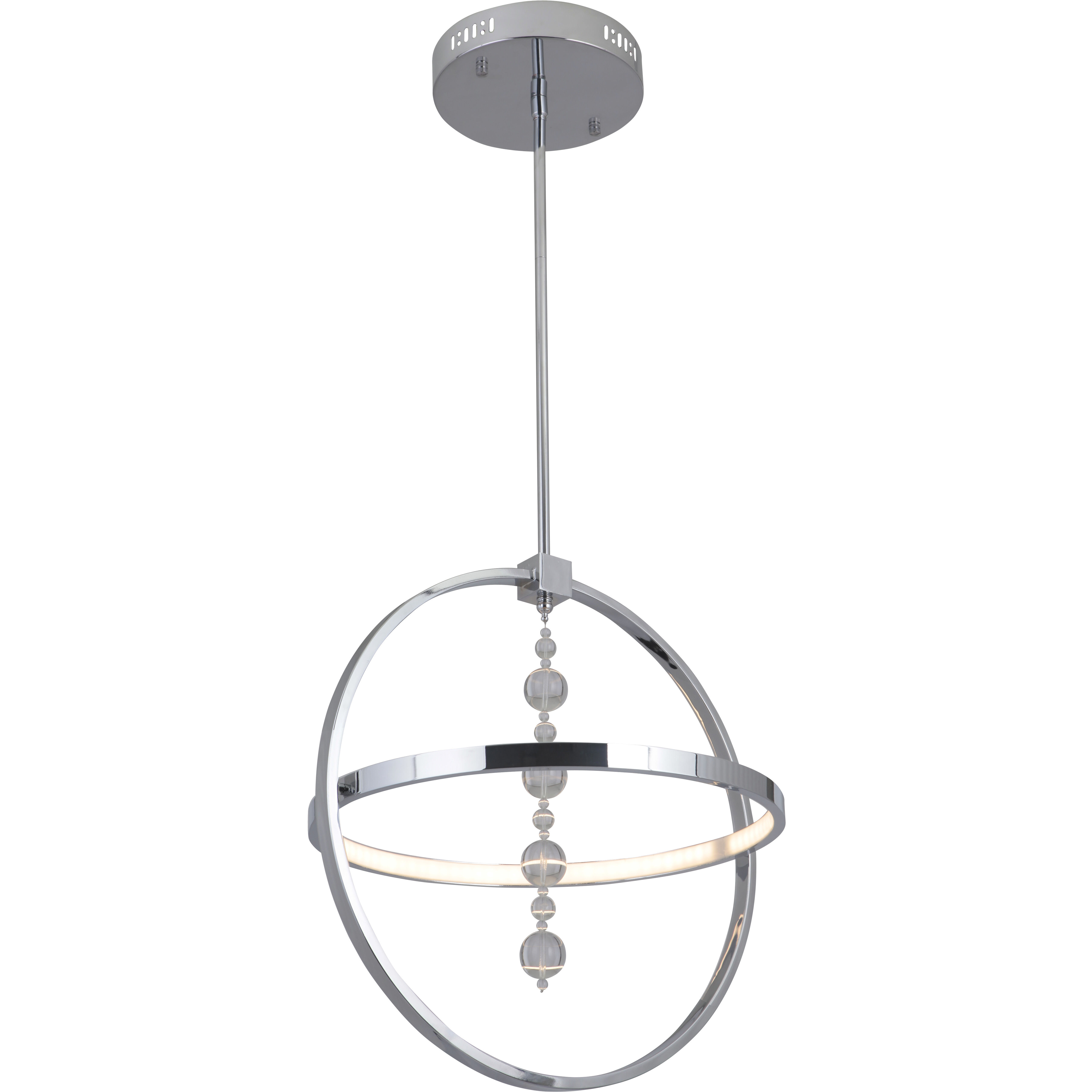 Anillo LED 17.13 inch Chrome Pendant Ceiling Light